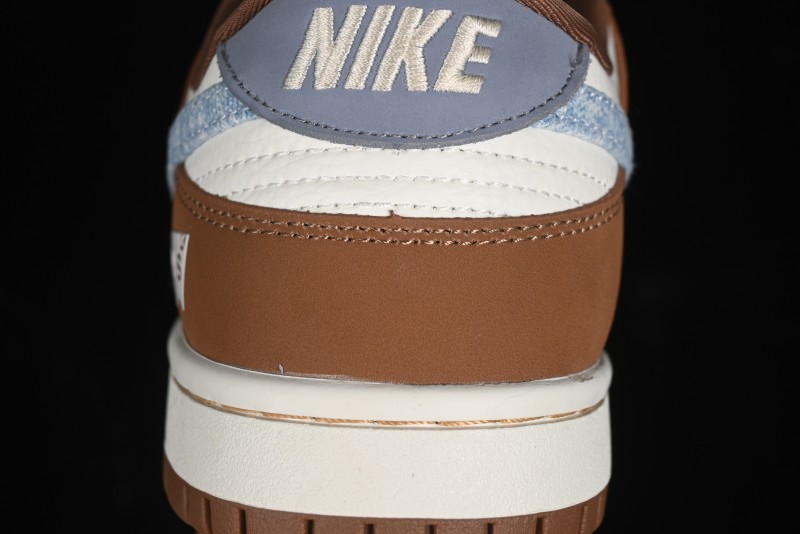 Nike SB Dunk Low Levi's Collaboration - White Grey Brown Anniversary Customized Low-Top Casual Sneakers - JH8310-958