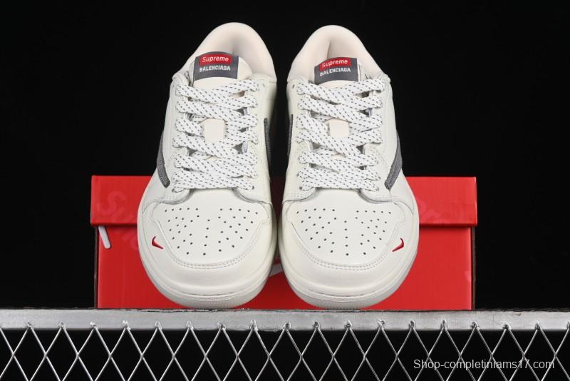 Nike Travis Scott x Fragment Design x Air Jordan 1 Low OG SP AJ1 Supreme Balenciaga Collaboration - JH6088-6