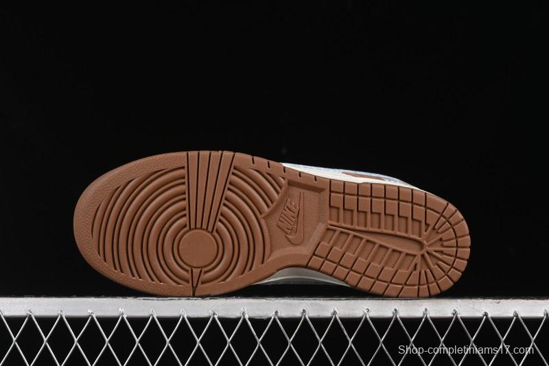 Nike SB Dunk Low Levi's Collaboration - White Grey Brown Anniversary Customized Low-Top Casual Sneakers - JH8310-958