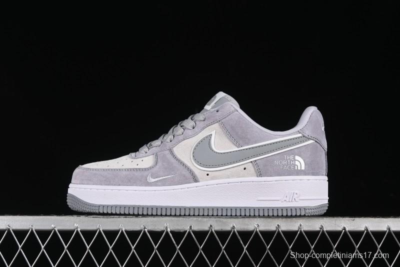 Nike Air Force 1 '07 Low The North Face Collaboration - Silver Grey Pigskin Sneakers - KK3333-004
