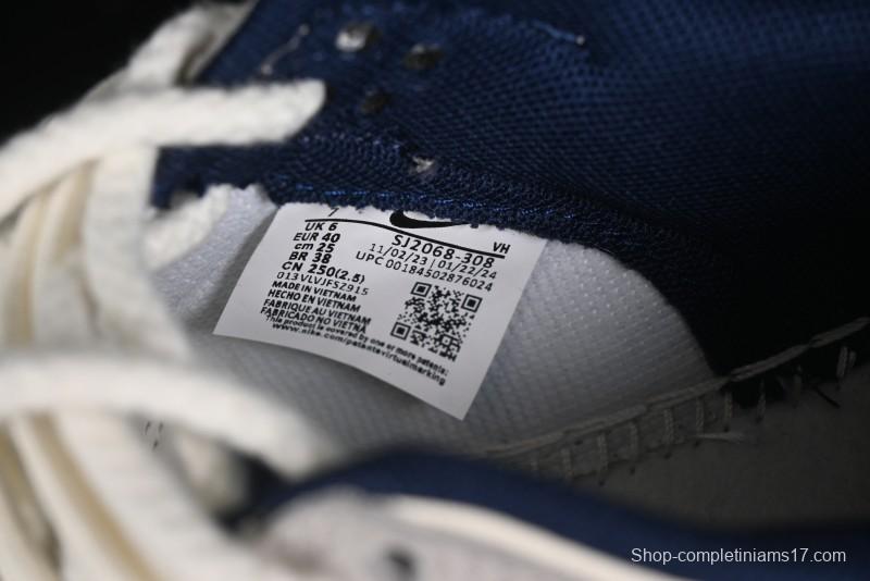Nike SB Dunk Low Stussy Collaboration - Lace-Up Off White Navy Swoosh Anniversary High-End Custom Low-Top Casual Sneakers - SJ2068-308