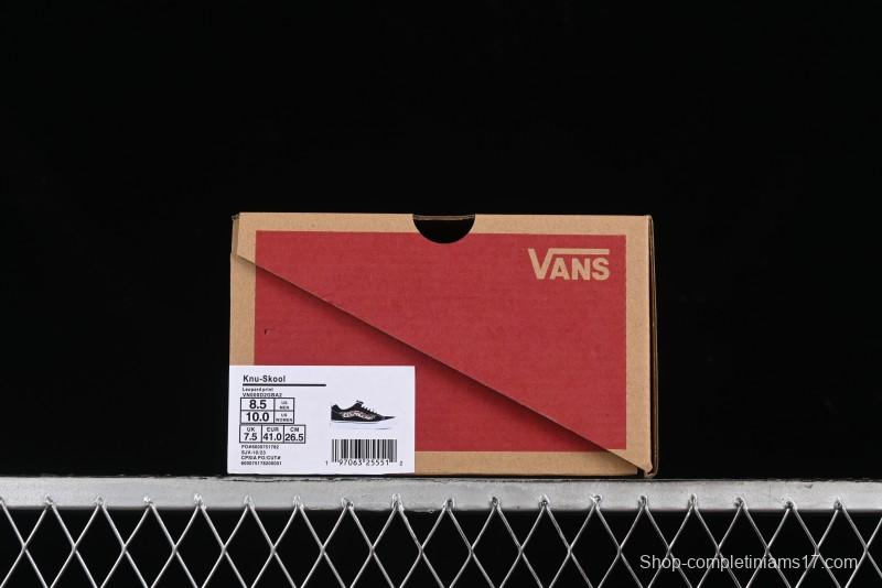 Vans Classics Knu Skool Sneakers with Leopard Print Logo in Black - VN000D2GBA2