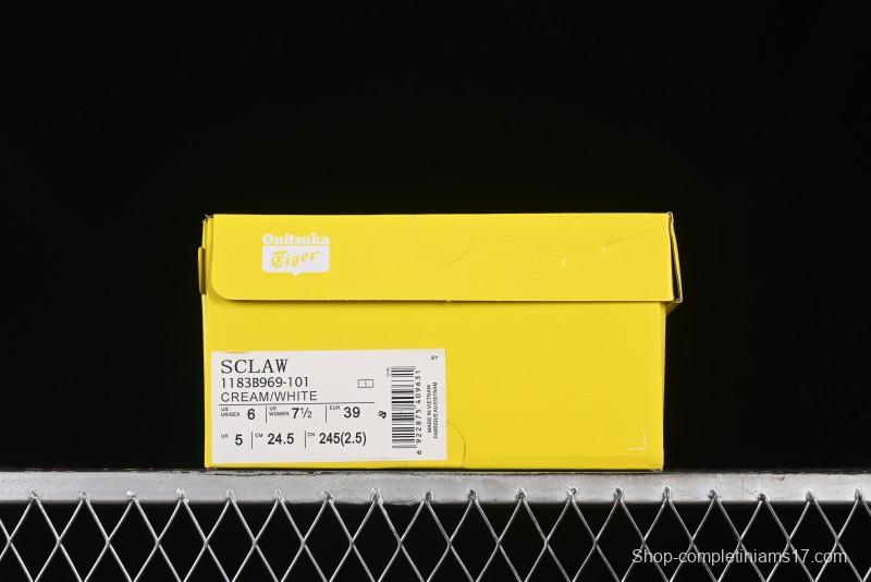 Onitsuka Tiger Sclaw Low-Top Lifestyle Casual Shoes with Comfortable Slip-Resistant Durable Design - 1183B969-101