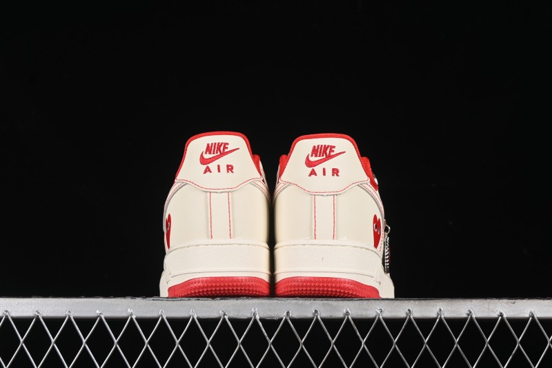 Nike Air Force 1 '07 Low Comme des Garcons Collaboration - Off-White Red Line Low-Top Casual Sneakers - KK3333-001