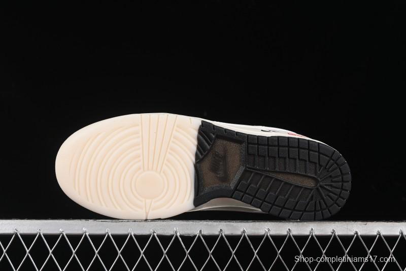 Nike SB Dunk Low Supreme Collaboration - Double Swoosh Dual Color Anniversary High-End Custom Low-Top Casual Skate Shoes - BB8675-112