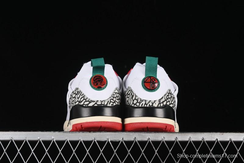Nike Jordan Spizike Low AJ Retro Sneakers with Elephant Print and Multi-Element Design - 315371-125