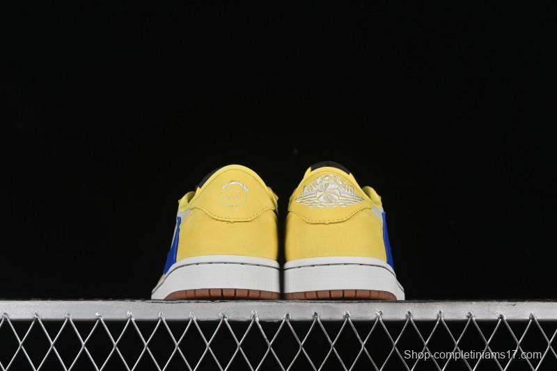 Nike Travis Scott x Air Jordan 1 Low OG AJ1 Collaboration Shoes with Reverse Swoosh - DZ4137-700