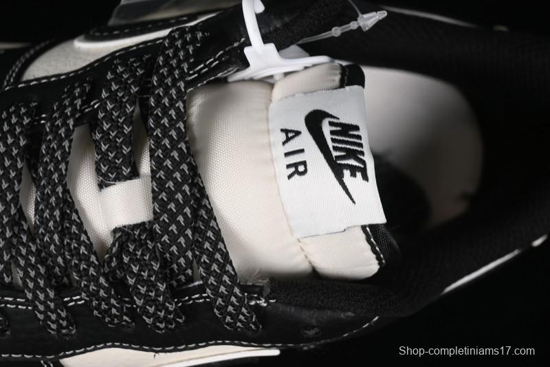 Nike Air Force 1 '07 Low Stussy Collaboration - Black Gum Marked Swoosh Low-Top Casual Sneakers - XZ9688-001