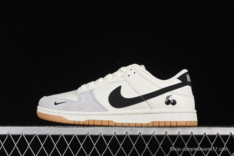 Nike SB Dunk Low Black 8 Collaboration - Beige Grey Black Gum Anniversary Custom Low-Top Casual Skate Shoes - CH6336-227