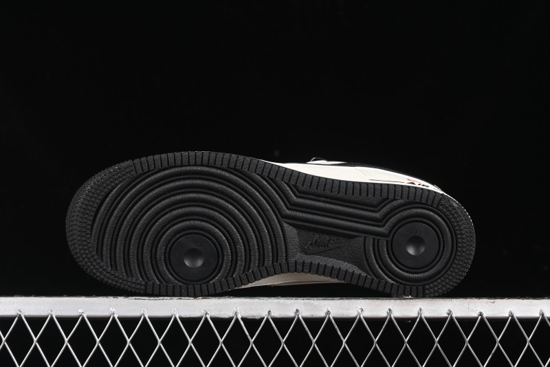 Nike Air Force 1 '07 Low Supreme Collaboration - Beige Black Starry Sneakers - XZ6188-013
