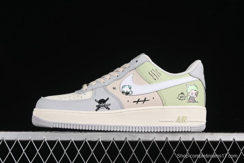 Nike Air Force 1'07 Low "Three Blade Flow" One Piece Series - Zoro's Santoryu Casual Sneakers - CJ0304-510