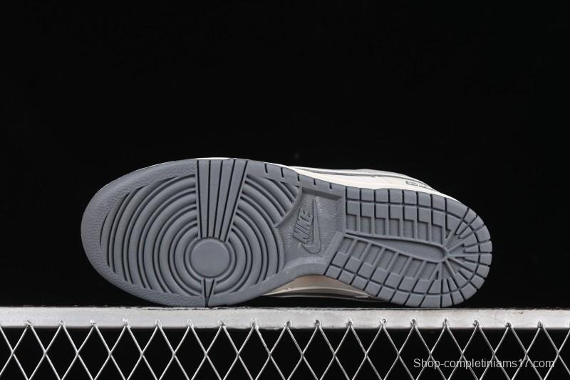 Nike SB Dunk Low Supreme Collaboration - Beige Grey Pig Anniversary High-End Custom Low-Top Casual Skate Shoes - XX2025-188