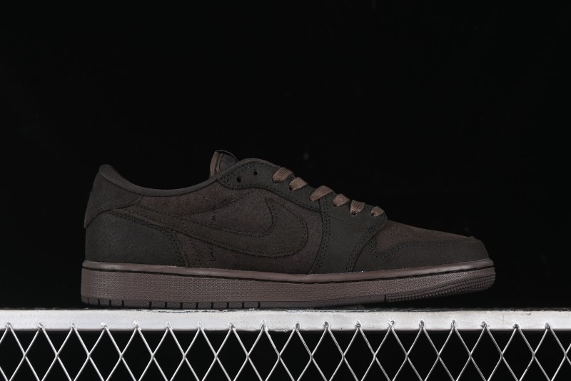 Nike Travis Scott x Air Jordan 1 Low OG AJ1 Collaboration Reverse Swoosh Sneakers - DM7866-202
