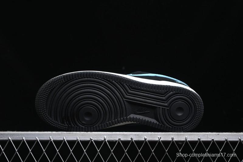 Nike Air Force 1 '07 Low Stussy Collaboration - Black Tiffany Low-Top Casual Sneakers - KK1988-030