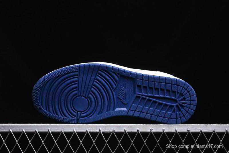 Nike Travis Scott x Fragment Design x Air Jordan 1 Low OG SP AJ1 Stussy Collaboration - Black Blue Line Low Top Casual Sneakers - SJ2068-113