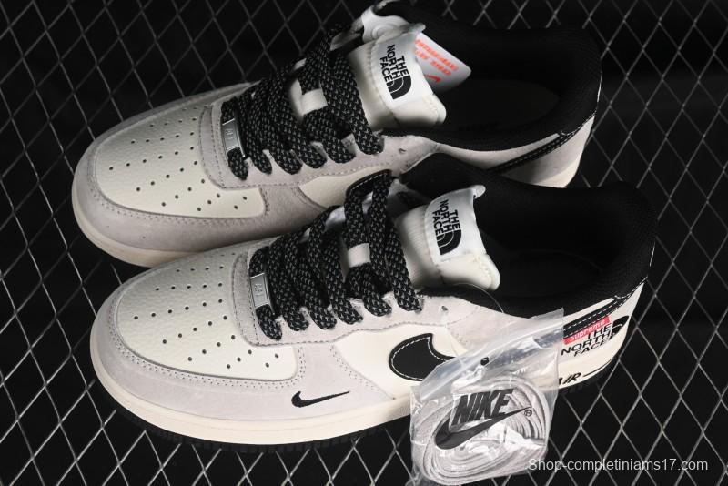 Nike Air Force 1 '07 Low Supreme Stussy Collaboration - Black Grey Red Label Low-Top Casual Sneakers - XZ6188-115