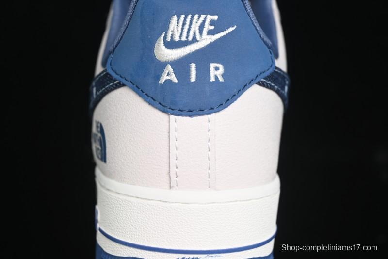 Nike Air Force 1 '07 Low The North Face Collaboration - Blue Floral Swoosh Casual Sneakers - KK1988-021