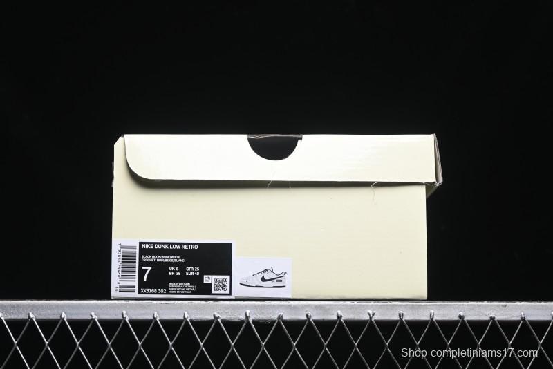 Nike SB Dunk Low Supreme Collaboration - Black Stitch Mini Swoosh Custom Low-Top Casual Skate Shoes - XX3186-302