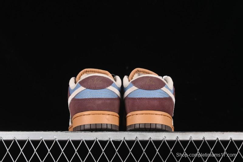 Nike Dunk Low Retro "Love & Peace" Casual Sneakers in Vintage Brown - HQ3459-212
