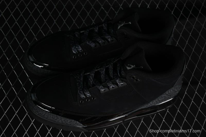 Nike Air Jordan 3 Retro Basketball Shoes Midnight Black - CT8532-001