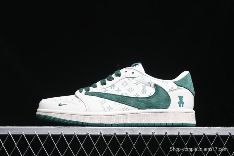 Nike Travis Scott x Fragment Design x Air Jordan 1 Low OG SP AJ1 Collaboration Sneakers - SJ2068-112