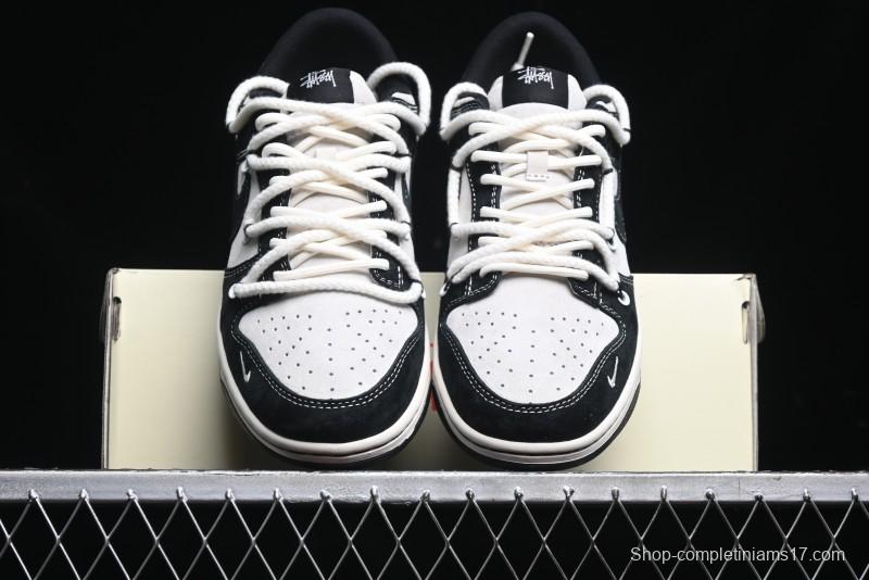 Nike SB Dunk Low Stussy Collaboration - Anniversary High-End Customized Low-Top Casual Skate Shoes - YX5066-209