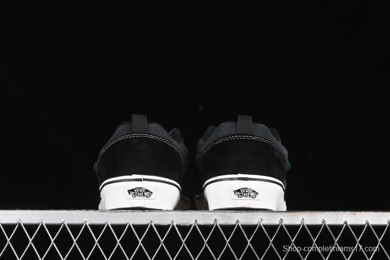 Vans Knu Skool Carbon Grey Black Green Low Top Retro Casual Vulcanized Sneakers - VN000D6CCI2