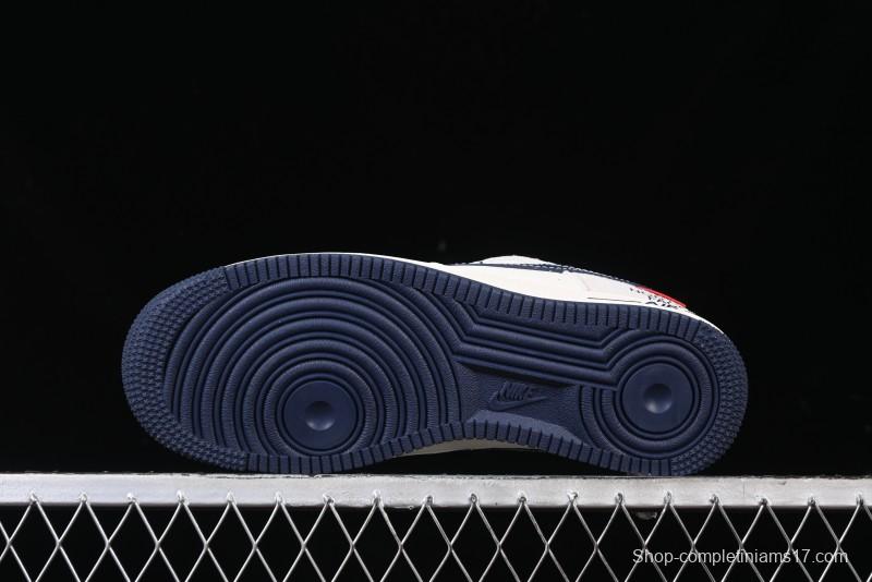 Nike Air Force 1 '07 Low Supreme The North Face Collaboration - Pig Eight Navy Blue Casual Sneakers - XZ6188-118