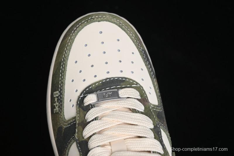 Nike Air Force 1 '07 Low Bape Collaboration - Jungle Camouflage Low-Top Casual Sneakers - CH6336-509