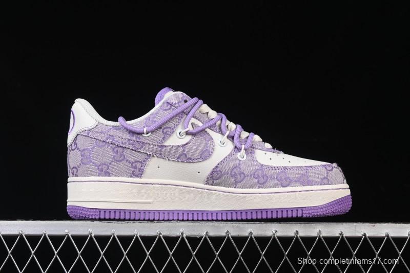 Nike Air Force 1 '07 Low x Gucci Pink Lace-Up Casual Sneakers - BD7700-022