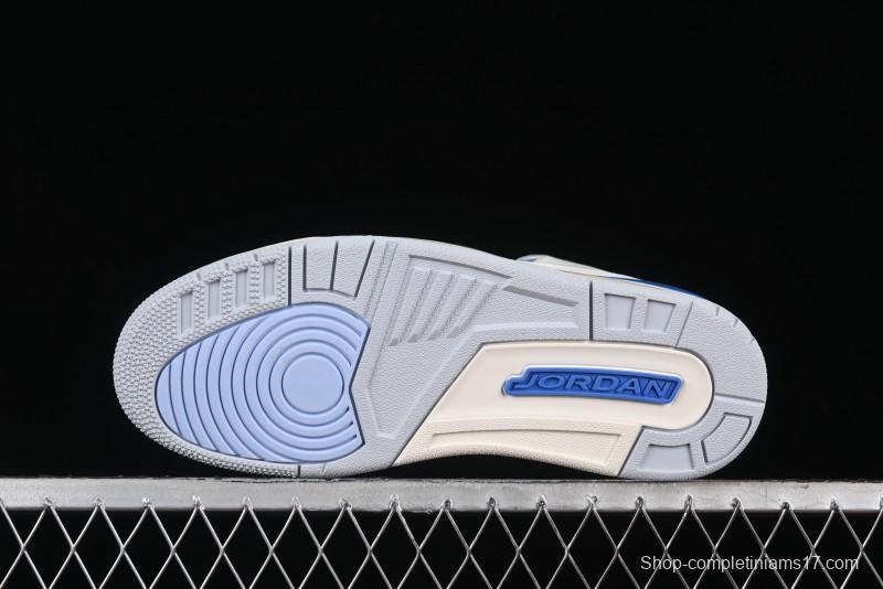 Nike Air Jordan 3 Retro "Lucky Shorts" Basketball Shoes with University Blue and White Colorway - CT8532-101