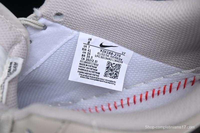 Nike Air Force 1 '07 Low Stussy Collaboration - White Black Sole Low-Top Casual Sneakers - XZ6188-279