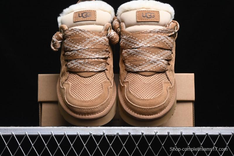 UGG Classic Ultra Mini Mel Dual Color Lace-Up Low-Top Casual Shoes - 1144032