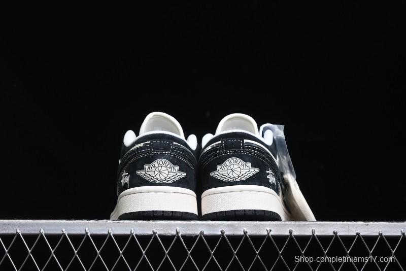 Nike Air Jordan 1 Low Stussy Collaboration Retro Basketball Shoes - XX3318-505