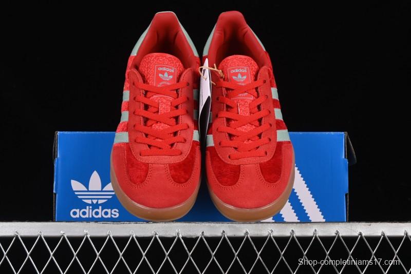 Adidas Originals Gazelle Indoor Sneakers with Thick Sole for Casual Wear Non-Slip耐磨 Low-Top Board Shoes - IG6786