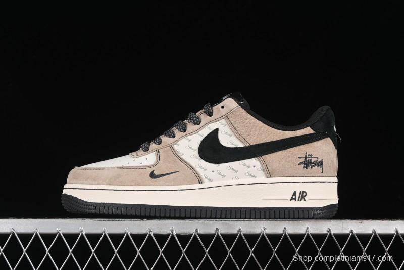 Nike Air Force 1'07 Low Stussy Collaboration - Milk Tea Low Top Casual Sneakers - XZ6188-999