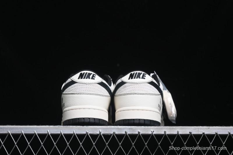 Nike SB Dunk Low UN Collaboration - Beige Black Line Black Sole Anniversary Custom Low-Top Casual Skate Shoes - BB7518-004