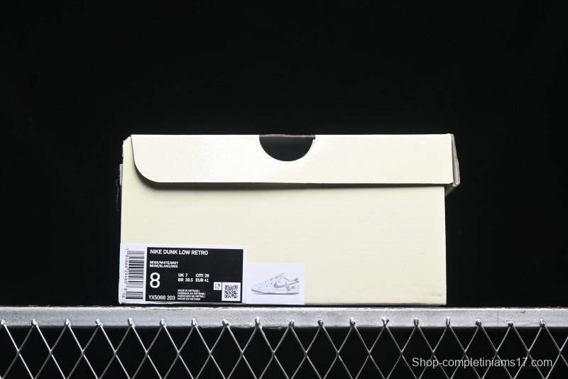 Nike SB Dunk Low Supreme x Stone Island Triple Collaboration - Strap Patch Gray Hook Anniversary High-End Custom Low-Top Casual Skate Shoes - YX5066-203