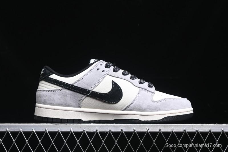 Nike SB Dunk Low The North Face Collaboration - Grey Black Double Swoosh Anniversary Custom Low-Top Casual Skate Shoes - XX3168-108