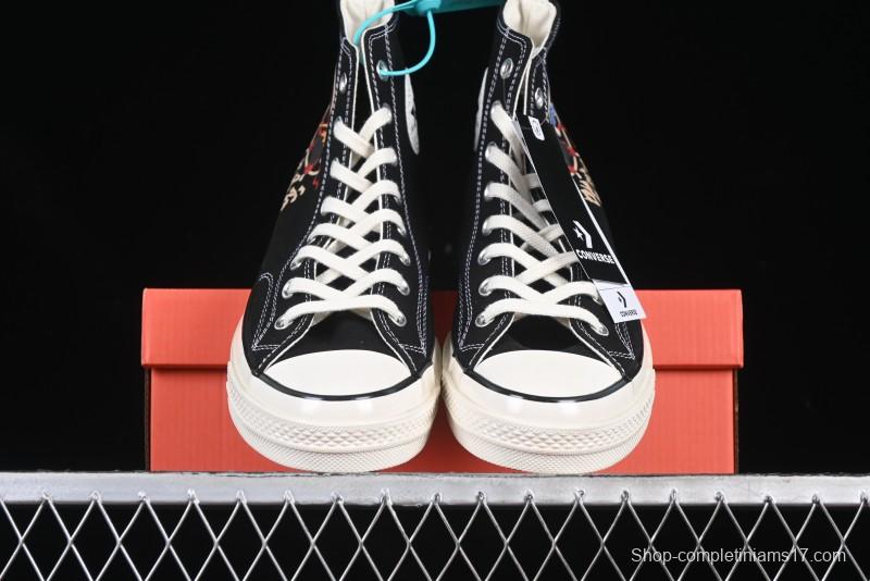 Converse Chuck 1970s High-Top Casual Canvas Sneakers with Classic Graffiti Limited Edition Three-Star Logo - 162050C