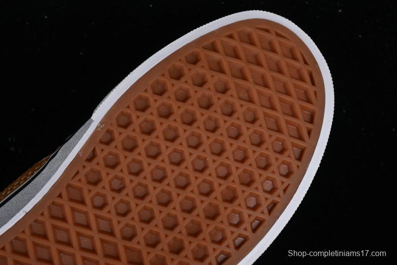 Vans Caldrone Classic American Retro Skate Shoes in Brown Orange - VN000CXZ1OU