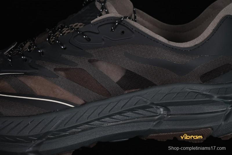 HOKA ONE ONE Satisfy Running Mafate Trail Low-Cut Cushioned Outdoor Hiking Shoes - 1157050 COFF