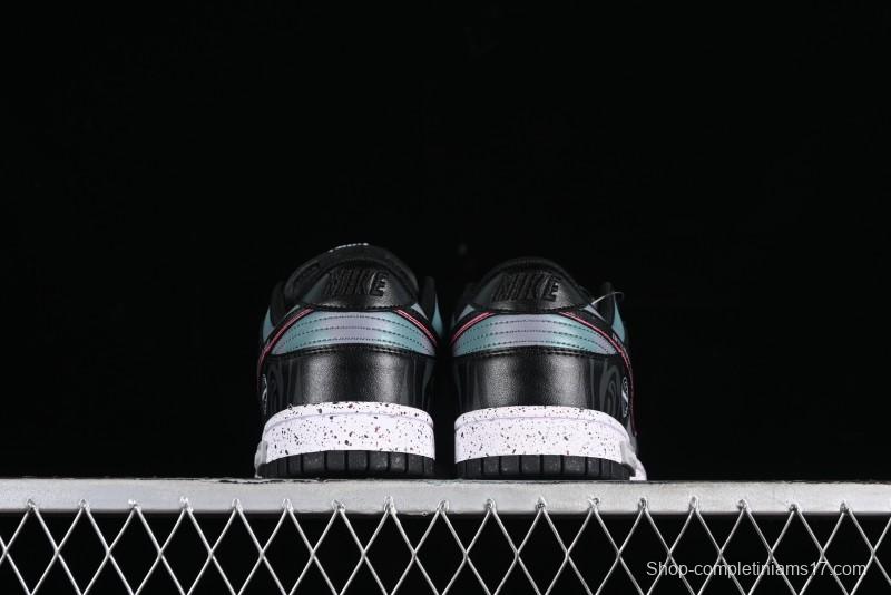 Nike Dunk Low Panda Prank Universe Exploration - Black Purple SB Strap Low Top Casual Skate Shoes - DV0831-002