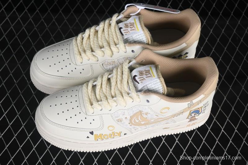Nike Air Force 1 '07 Low Casual Sneakers with Pop Mart Molly Design - FJ7740-210