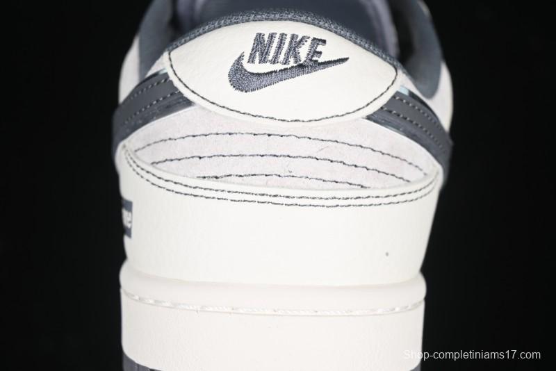 Nike SB Dunk Low Supreme Anniversary Customized Casual Skate Shoes with Double Mini Swoosh - XX3168-303