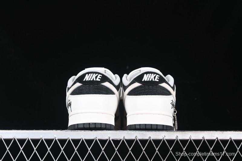 Nike SB Dunk Low Stussy Collaboration - High-End Custom Anniversary Edition Low-Top Casual Skate Shoes SF1029-402