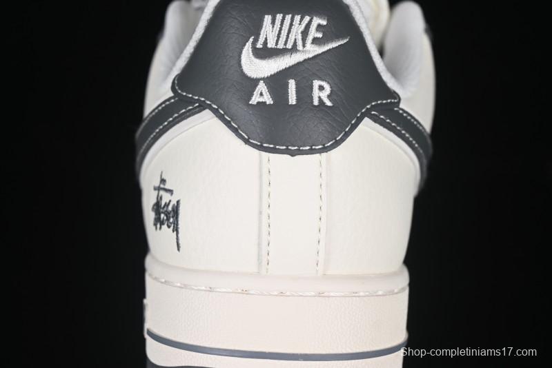Nike Air Force 1 '07 Low Stussy Collaboration Granite Grey Low-Top Casual Sneakers - XZ6188-226