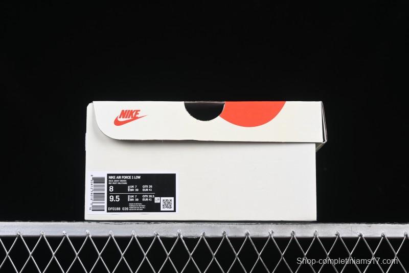 Nike Air Force 1 '07 Low The North Face Collaboration Green Snake Swoosh Casual Sneakers - DF0188-026