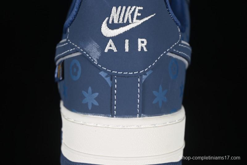Nike Air Force 1 '07 Low Teddy Bear Collaboration Suede Blue Low-Top Casual Sneakers - KK1988-054