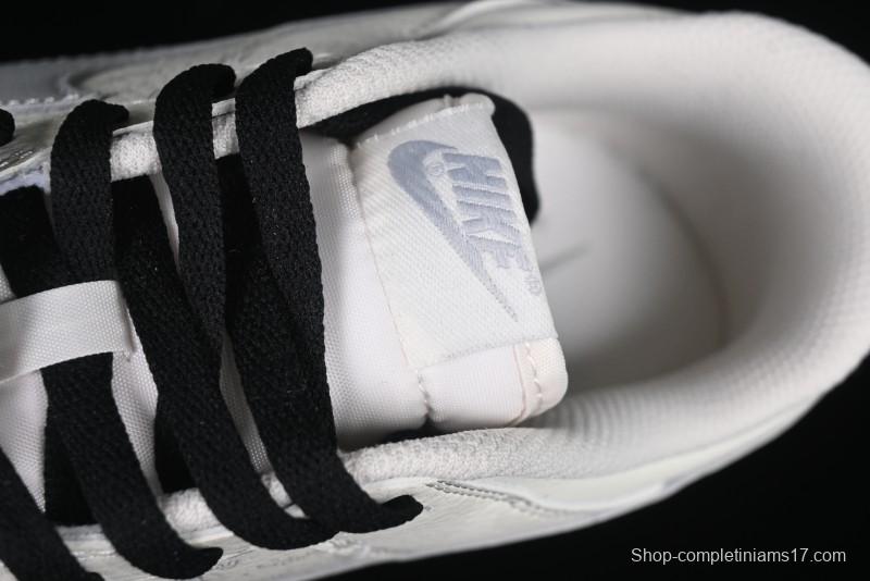 Nike SB Dunk Low Stussy Collaboration Barcode Embroidery Grey Hook Anniversary Custom Low-Top Casual Skate Shoes - DJ2024-054